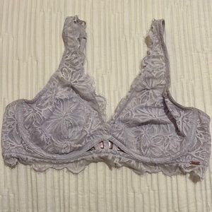 Lavender Unlined Wired lace Bralette